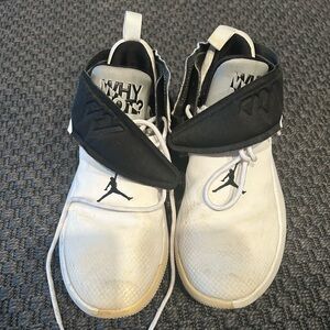 Jordan sneakers, 6Y, white and black